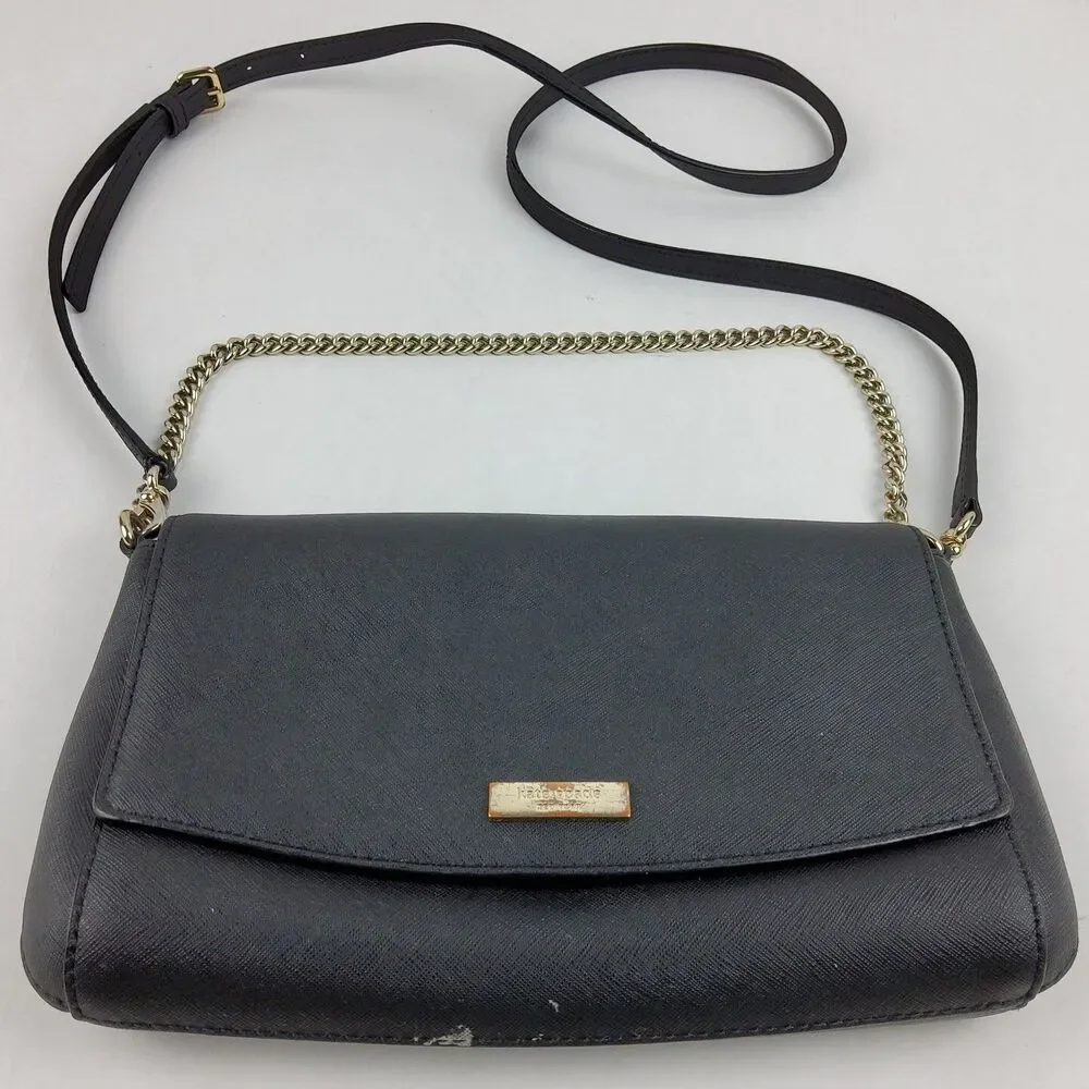 Kate Spade NY Chain Shoulder Handbag Purse Black